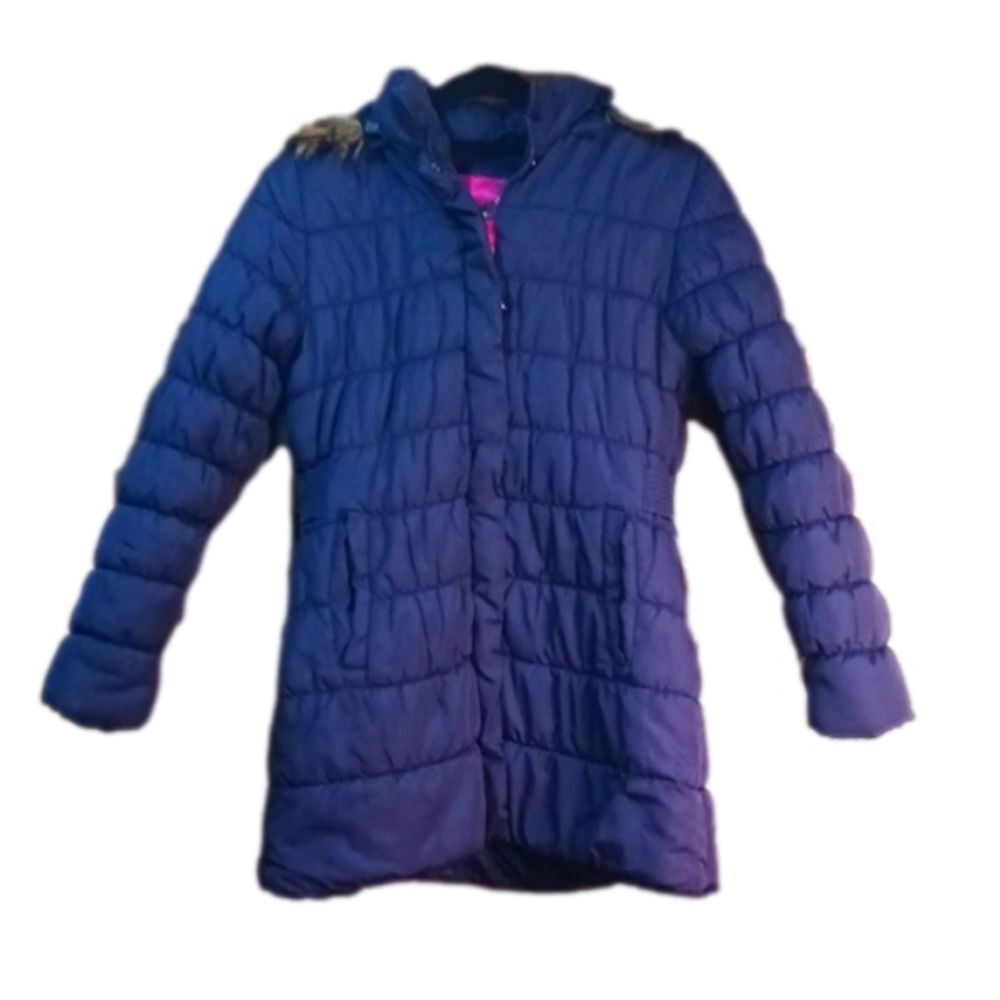 Weatherproof  puffy large blue jacket on rack